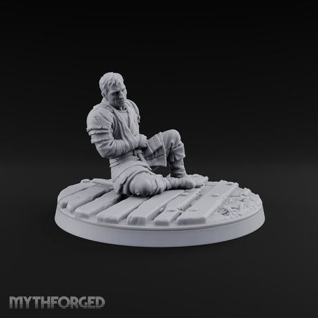 Holding the Line Human Guards Miniature for Dungeons and Dragons, Pathfinder or other TTRPGs