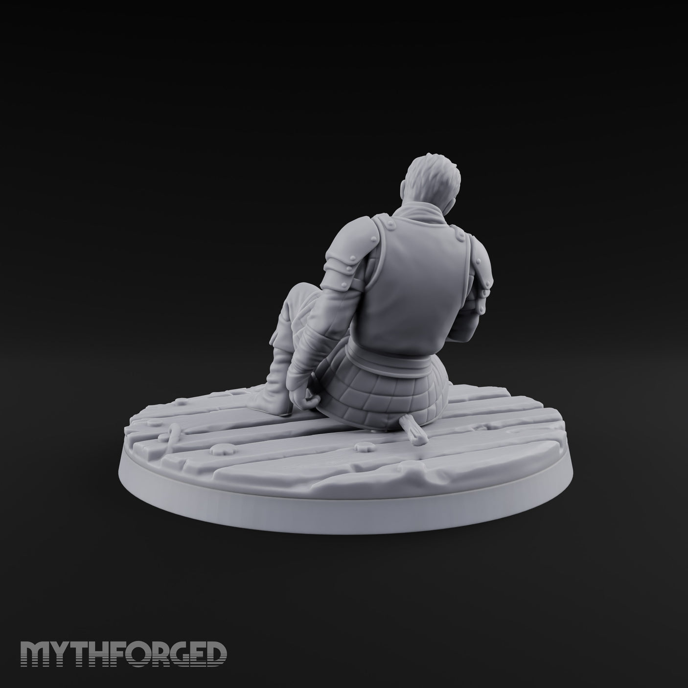 Holding the Line Human Guard C Miniature for Dungeons and Dragons, Pathfinder or other TTRPGs