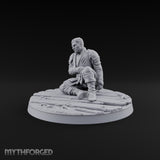 Holding the Line Human Guard C Miniature for Dungeons and Dragons, Pathfinder or other TTRPGs