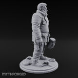 Wrench-Belted Hammer-Dragging Human Wanderer Miniature for Dungeons and Dragons, Pathfinder or other TTRPGs