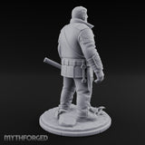 Wrench-Belted Hammer-Dragging Human Wanderer Miniature for Dungeons and Dragons, Pathfinder or other TTRPGs