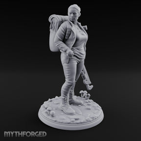 Wrench Dragging Backpacked Human Survivor Miniature for Dungeons and Dragons, Pathfinder or other TTRPGs