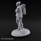 Wrench Dragging Backpacked Human Survivor Miniature for Dungeons and Dragons, Pathfinder or other TTRPGs