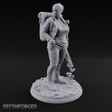Wrench Dragging Backpacked Human Survivor Miniature for Dungeons and Dragons, Pathfinder or other TTRPGs