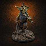 Wrench Wielding Goblin Mechanic — painted concept preview (miniature supplied unpainted)