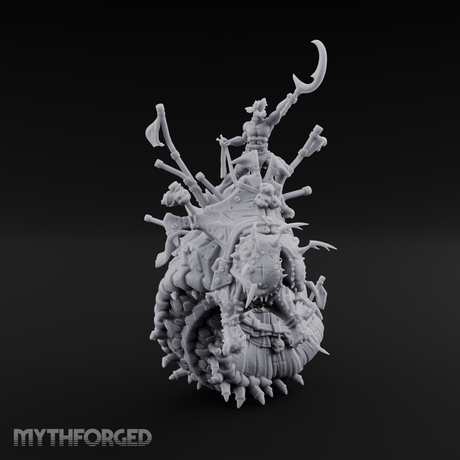 Rider Aloft Purple Worm Monstrosity Miniature for Dungeons and Dragons, Pathfinder or other TTRPGs