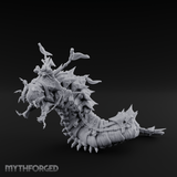 Rider Aloft Purple Worm Monstrosity Miniature for Dungeons and Dragons, Pathfinder or other TTRPGs