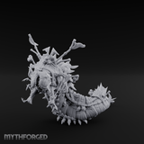 Rider Aloft Purple Worm Monstrosity Miniature for Dungeons and Dragons, Pathfinder or other TTRPGs