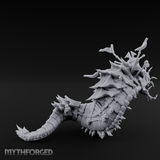 Rider Aloft Purple Worm Monstrosity Miniature for Dungeons and Dragons, Pathfinder or other TTRPGs
