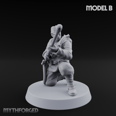 Shouldering The Flamethrower World War 2 Japanese Soldiers Miniature for Dungeons and Dragons, Pathfinder or other TTRPGs