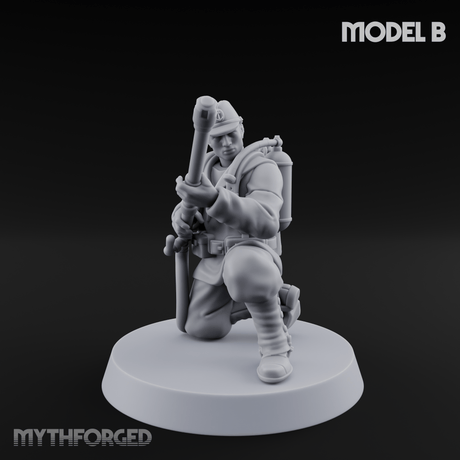 Shouldering The Flamethrower World War 2 Japanese Soldiers B Miniature for Dungeons and Dragons, Pathfinder or other TTRPGs