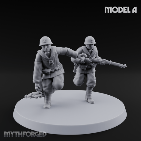 World War 2 Japanese LMG Teams Miniature for Dungeons and Dragons, Pathfinder or other TTRPGs