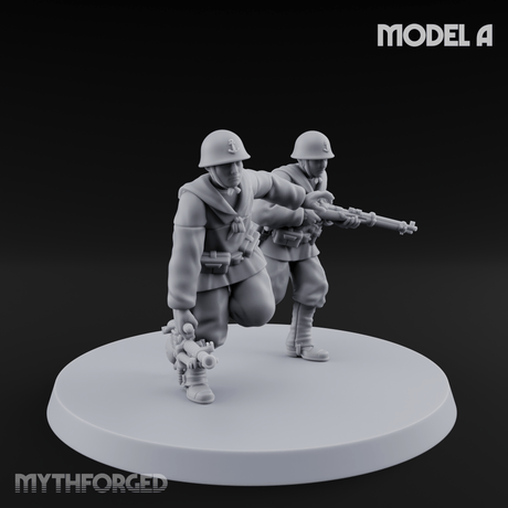 World War 2 Japanese LMG Teams Miniature for Dungeons and Dragons, Pathfinder or other TTRPGs