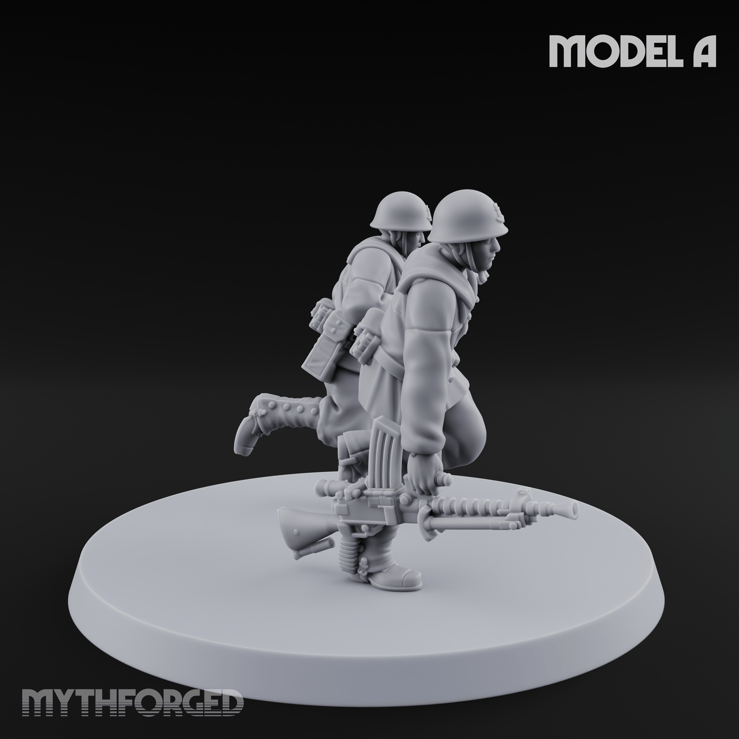 World War 2 Japanese LMG Teams A Miniature for Dungeons and Dragons, Pathfinder or other TTRPGs