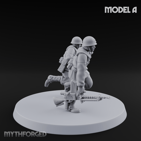 World War 2 Japanese LMG Teams A Miniature for Dungeons and Dragons, Pathfinder or other TTRPGs