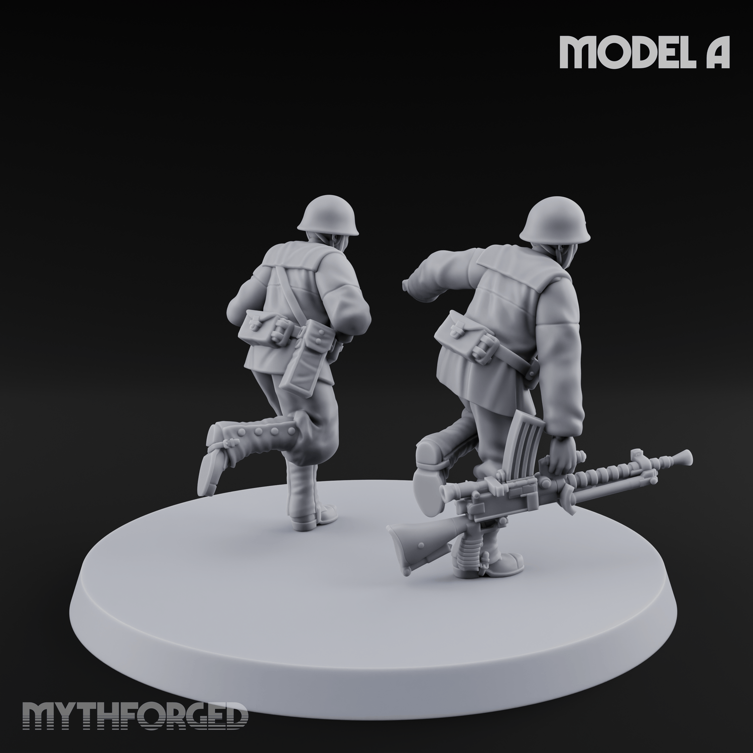 World War 2 Japanese LMG Teams A Miniature for Dungeons and Dragons, Pathfinder or other TTRPGs