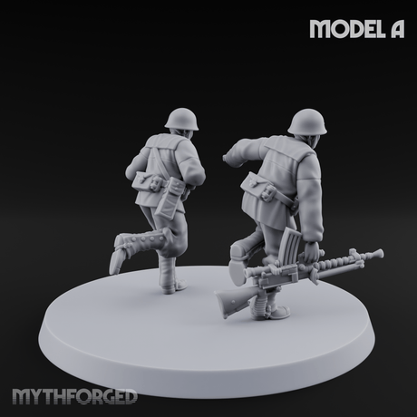 World War 2 Japanese LMG Teams A Miniature for Dungeons and Dragons, Pathfinder or other TTRPGs