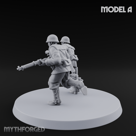 World War 2 Japanese LMG Teams A Miniature for Dungeons and Dragons, Pathfinder or other TTRPGs