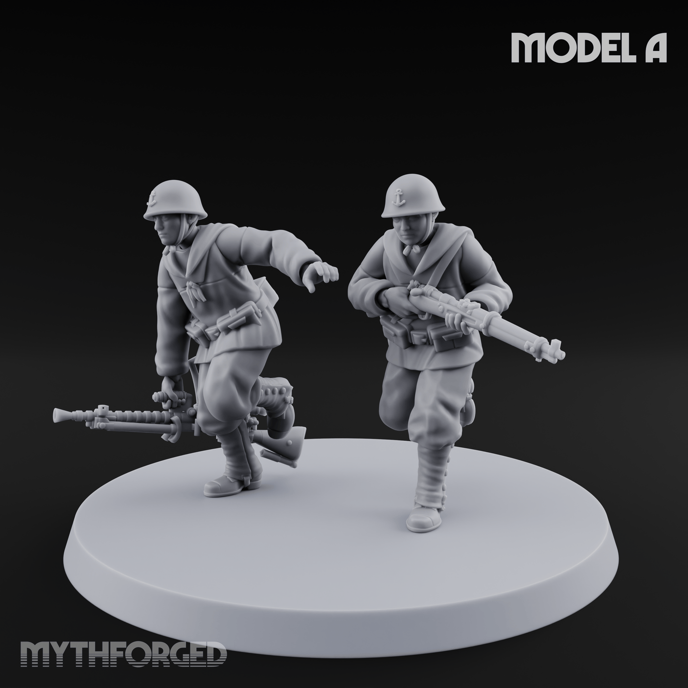 World War 2 Japanese LMG Teams A Miniature for Dungeons and Dragons, Pathfinder or other TTRPGs