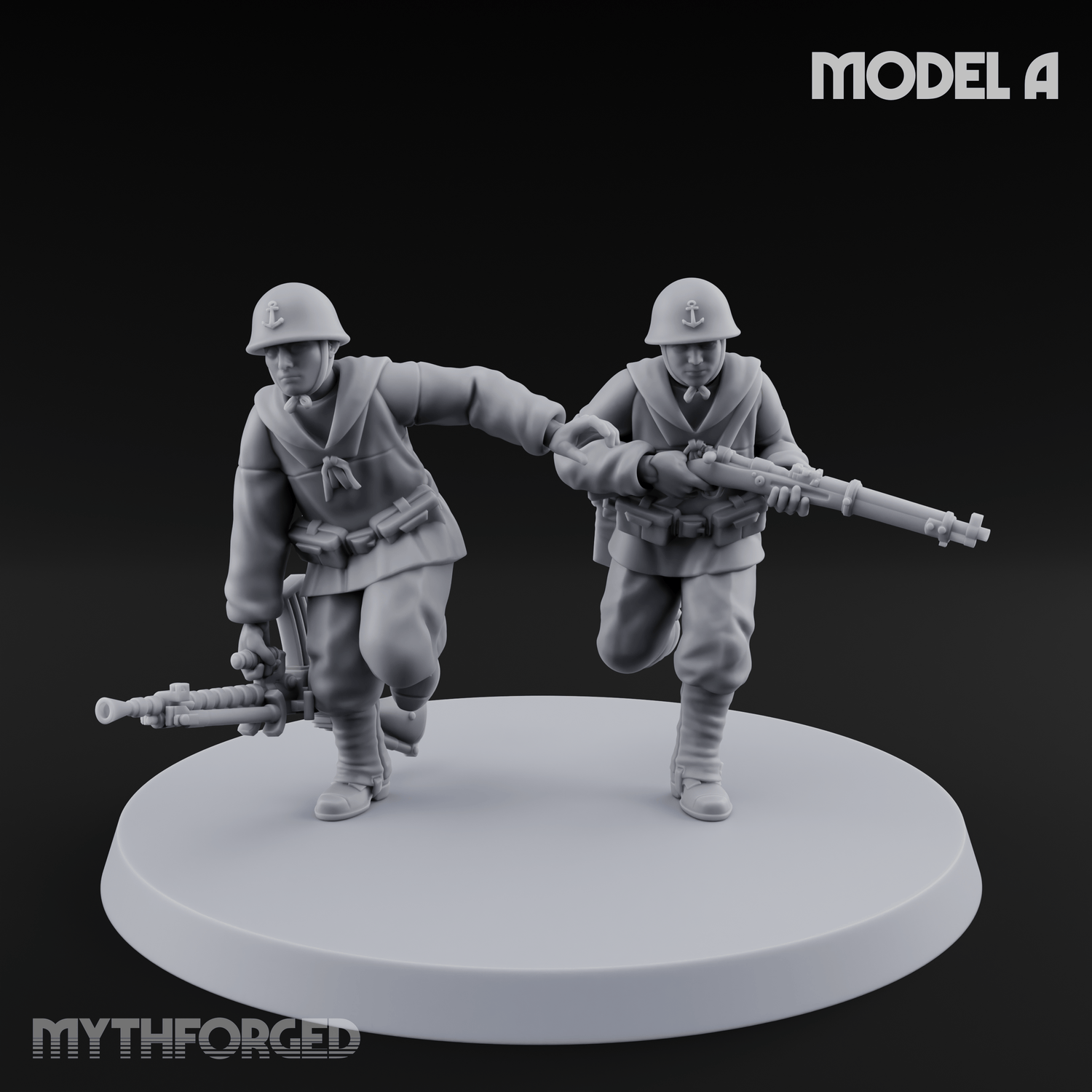 World War 2 Japanese LMG Teams A Miniature for Dungeons and Dragons, Pathfinder or other TTRPGs