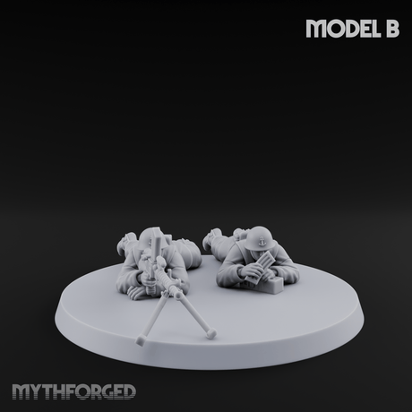 World War 2 Japanese LMG Teams B Miniature for Dungeons and Dragons, Pathfinder or other TTRPGs