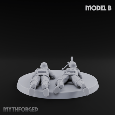 World War 2 Japanese LMG Teams B Miniature for Dungeons and Dragons, Pathfinder or other TTRPGs