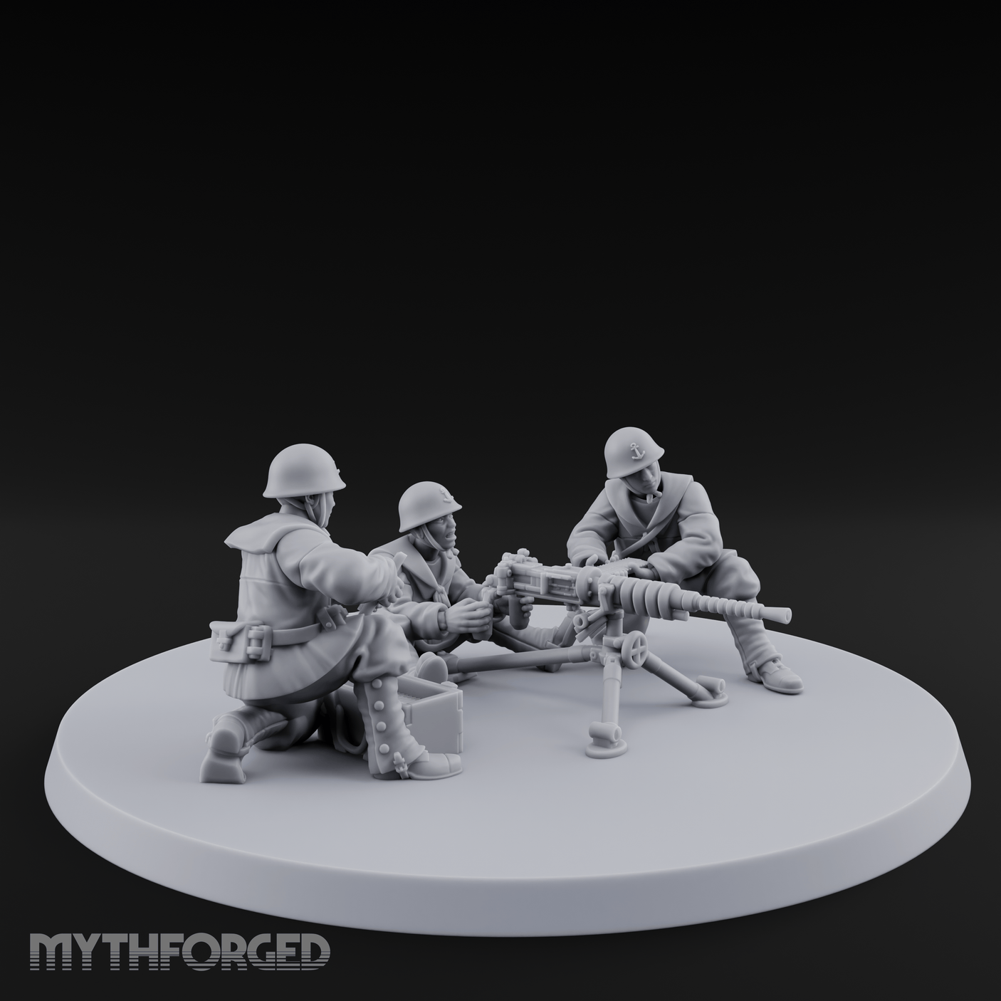 World War 2 Japanese MMG Team Miniature for Dungeons and Dragons, Pathfinder or other TTRPGs