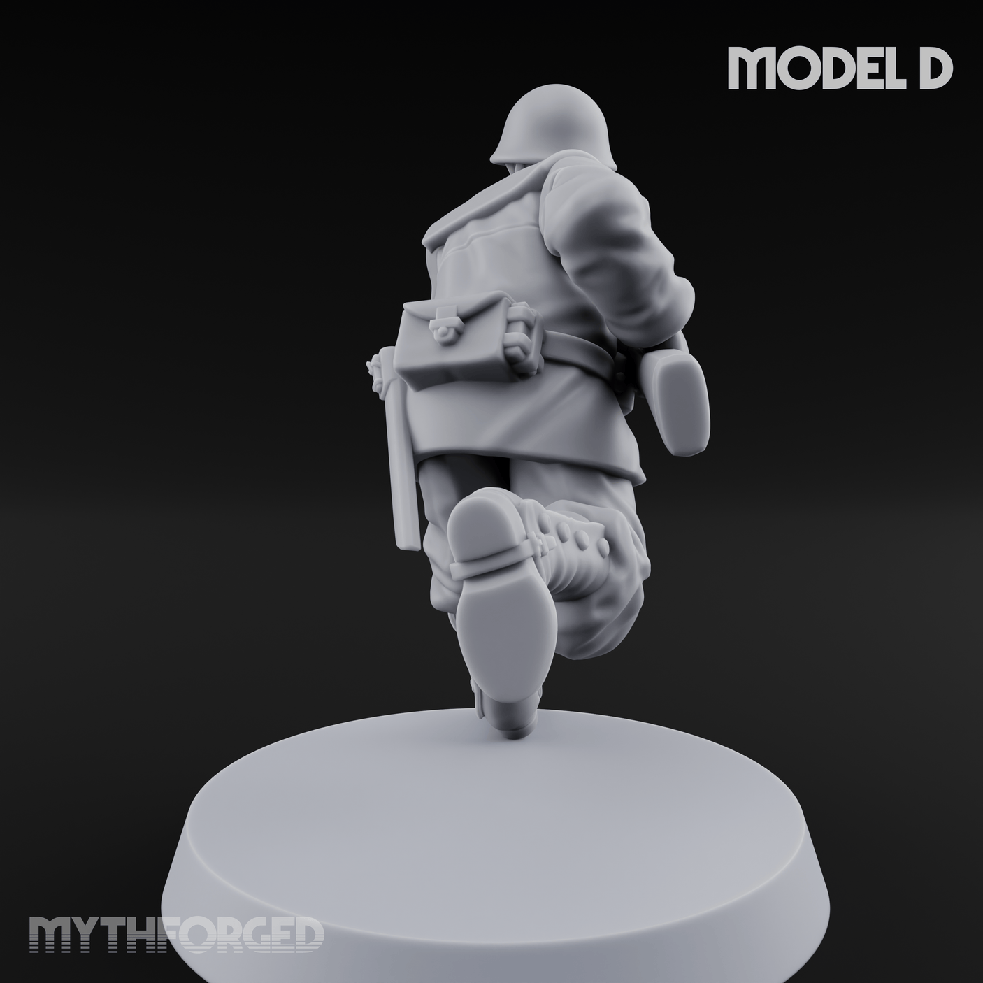 Bayonet Charging World War 2 Japanese Riflemen D Miniature for Dungeons and Dragons, Pathfinder or other TTRPGs