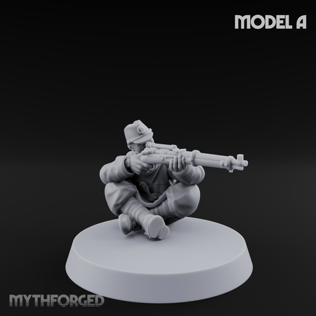 Squinting Down The Barrel World War 2 Japanese Sniper A Miniature for Dungeons and Dragons, Pathfinder or other TTRPGs