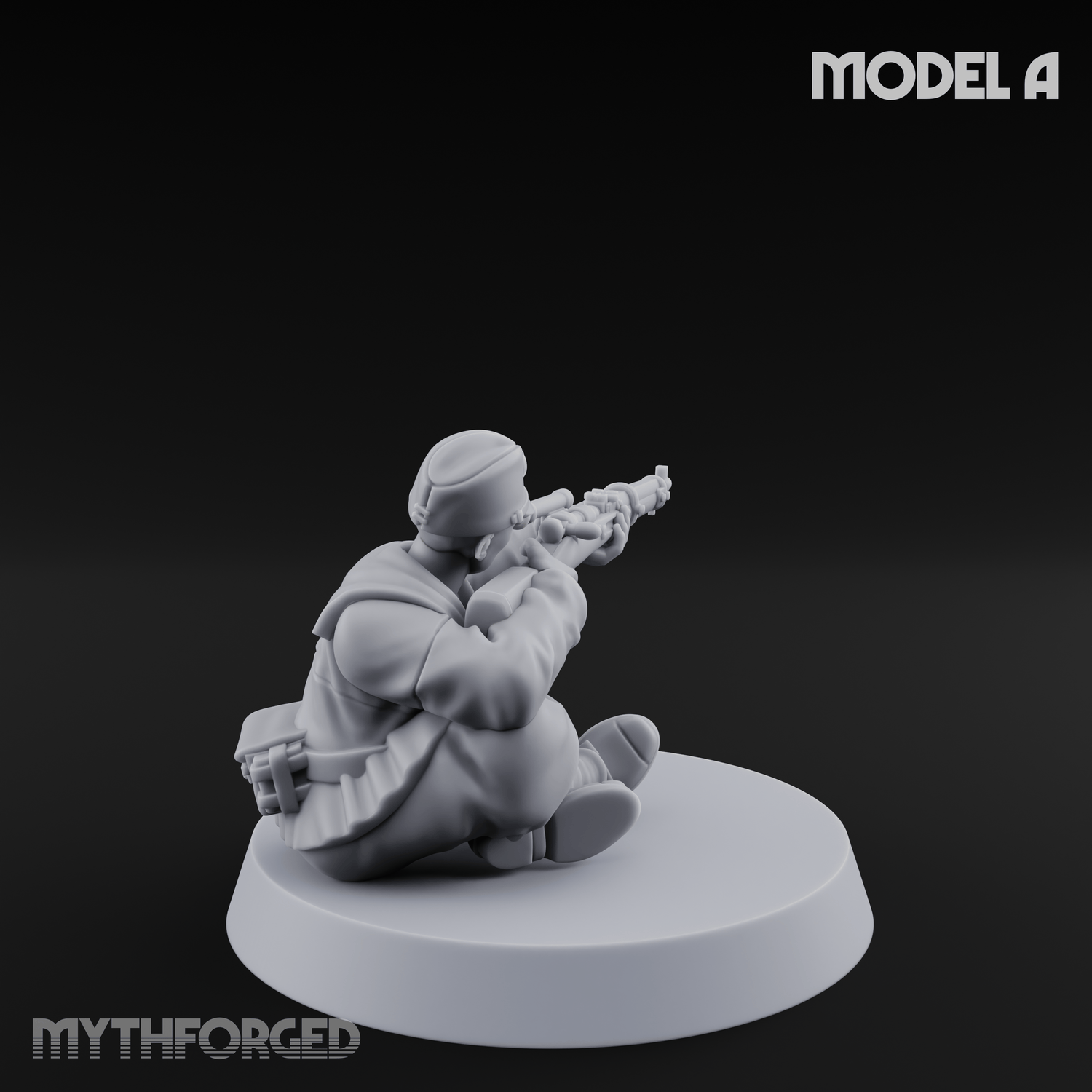 Squinting Down The Barrel World War 2 Japanese Sniper A Miniature for Dungeons and Dragons, Pathfinder or other TTRPGs