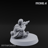Squinting Down The Barrel World War 2 Japanese Sniper A Miniature for Dungeons and Dragons, Pathfinder or other TTRPGs