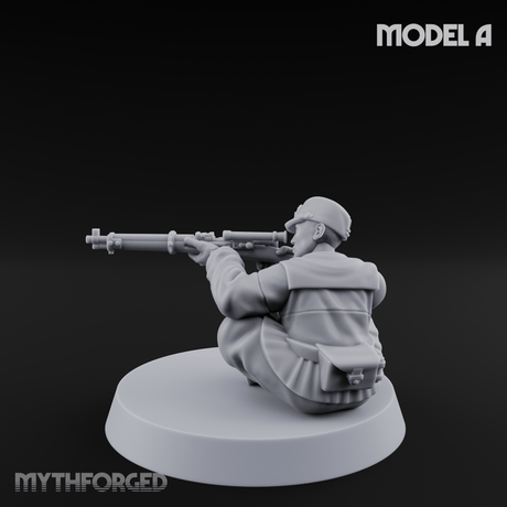 Squinting Down The Barrel World War 2 Japanese Sniper A Miniature for Dungeons and Dragons, Pathfinder or other TTRPGs