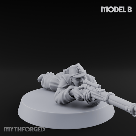 Squinting Down The Barrel World War 2 Japanese Sniper Miniature for Dungeons and Dragons, Pathfinder or other TTRPGs