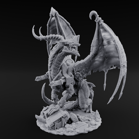Strapped And Loaded Dragon Warmachine Miniature for Dungeons and Dragons, Pathfinder or other TTRPGs
