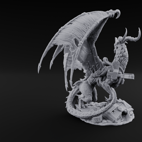 Strapped And Loaded Dragon Warmachine Miniature for Dungeons and Dragons, Pathfinder or other TTRPGs