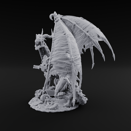 Strapped And Loaded Dragon Warmachine Miniature for Dungeons and Dragons, Pathfinder or other TTRPGs