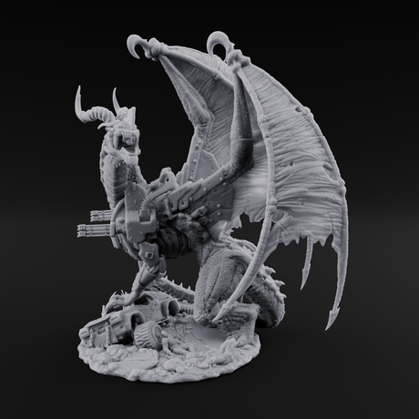 Strapped And Loaded Dragon Warmachine Miniature for Dungeons and Dragons, Pathfinder or other TTRPGs