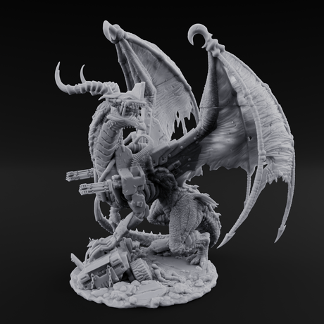 Strapped And Loaded Dragon Warmachine Miniature for Dungeons and Dragons, Pathfinder or other TTRPGs