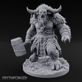 Fist Clenching Yeti Minotaur Brute Miniature for Dungeons and Dragons, Pathfinder or other TTRPGs