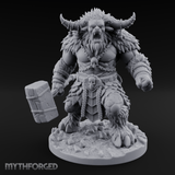 Fist Clenching Yeti Minotaur Brute Miniature for Dungeons and Dragons, Pathfinder or other TTRPGs