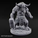 Fist Clenching Yeti Minotaur Brute Miniature for Dungeons and Dragons, Pathfinder or other TTRPGs