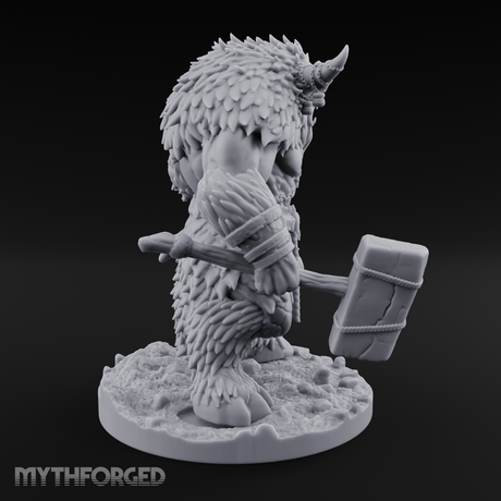 Fist Clenching Yeti Minotaur Brute Miniature for Dungeons and Dragons, Pathfinder or other TTRPGs