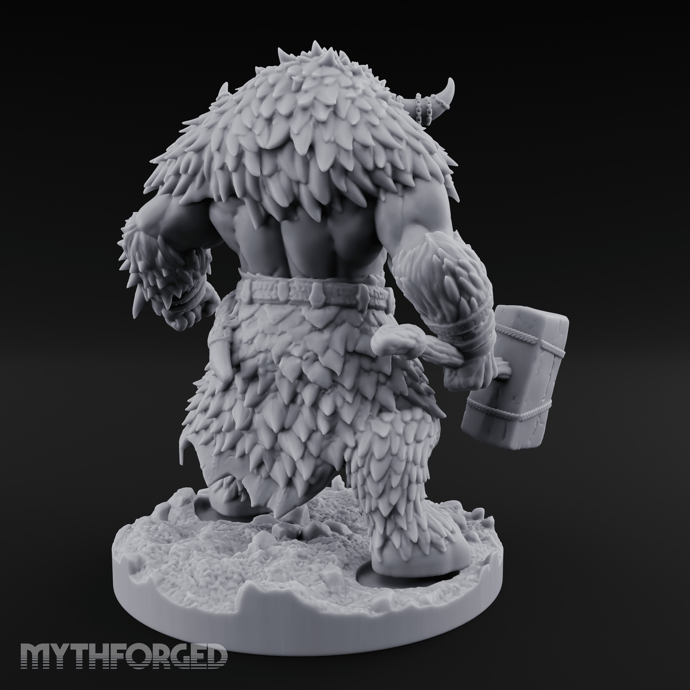 Fist Clenching Yeti Minotaur Brute Miniature for Dungeons and Dragons, Pathfinder or other TTRPGs