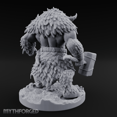 Fist Clenching Yeti Minotaur Brute Miniature for Dungeons and Dragons, Pathfinder or other TTRPGs