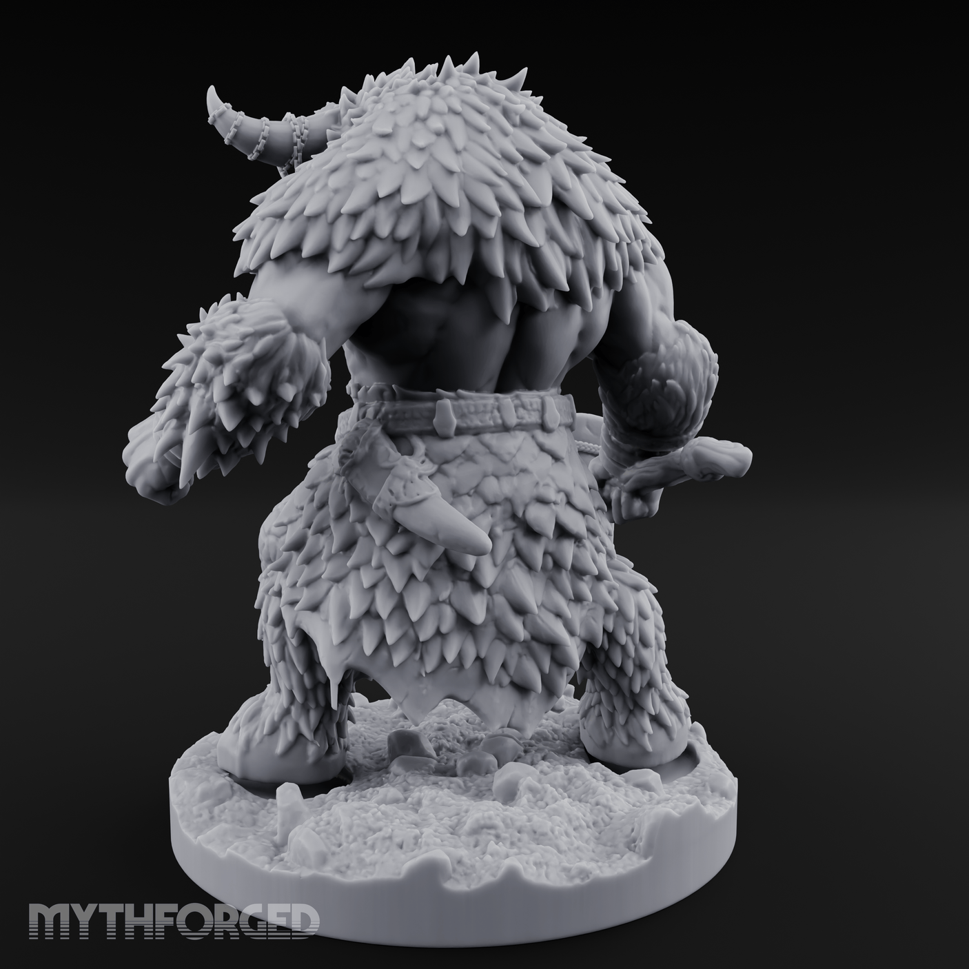 Fist Clenching Yeti Minotaur Brute Miniature for Dungeons and Dragons, Pathfinder or other TTRPGs