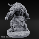Fist Clenching Yeti Minotaur Brute Miniature for Dungeons and Dragons, Pathfinder or other TTRPGs