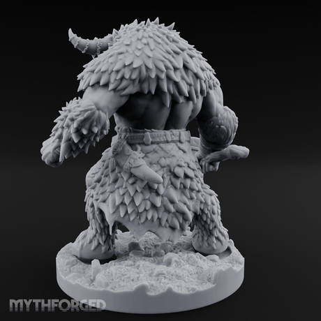 Fist Clenching Yeti Minotaur Brute Miniature for Dungeons and Dragons, Pathfinder or other TTRPGs