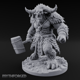 Fist Clenching Yeti Minotaur Brute Miniature for Dungeons and Dragons, Pathfinder or other TTRPGs