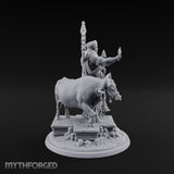 Halt, Your Time Is Up Deva Male Haloed Death Judge with Spiked Mace