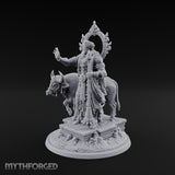 Halt, Your Time Is Up Deva Male Haloed Death Judge with Spiked Mace